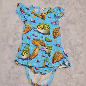 3-6mos Bums & Roses Let's Taco-Bout It Ruffle Dress